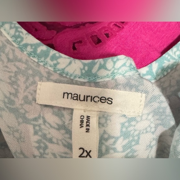 Maurice’s Floral Blue Sleeveless Dress Size 2X - Picture 3 of 3